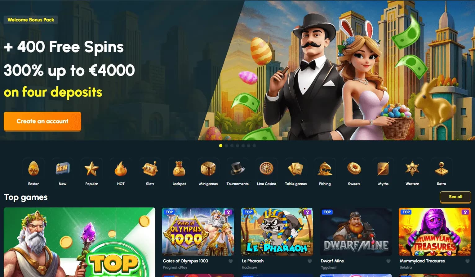 Richville online casino bonus